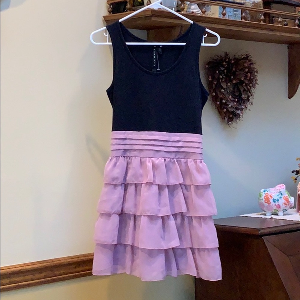 Black and pink dress
